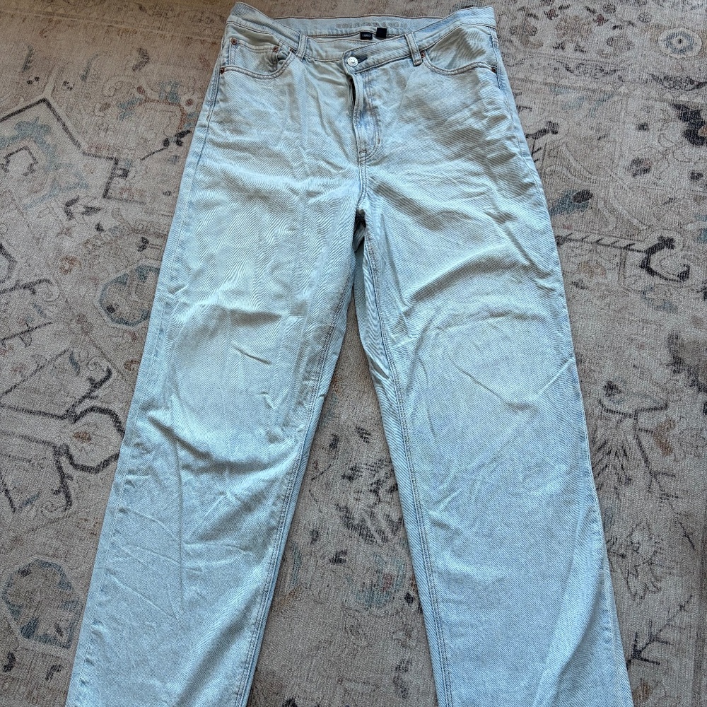 Wide leg crossover waist American eagle jean